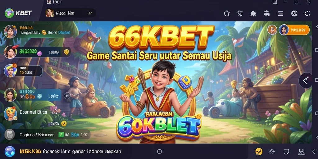 Tampilan gameplay seru di 66KBET yang penuh warna.
