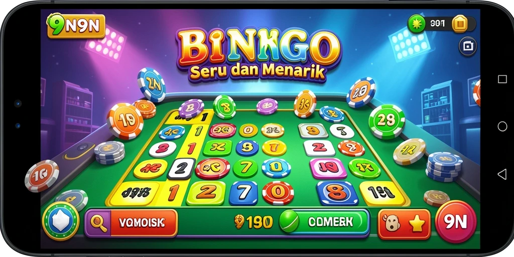 Screenshot gameplay 9N9N menampilkan keseruan permainan Bingo.