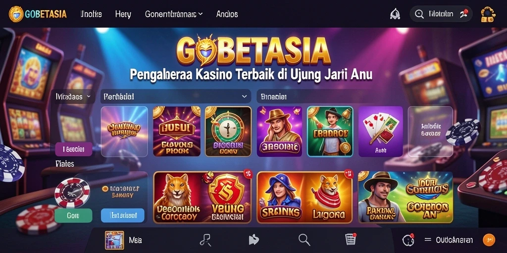 Tampilan gameplay GOBETASIA yang mengesankan dengan grafis kasino terbaru.