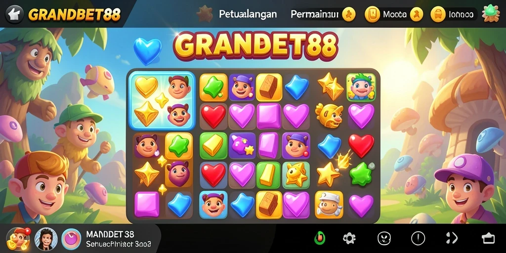Tampilan menarik dari gameplay GRANDBET88 yang penuh warna.