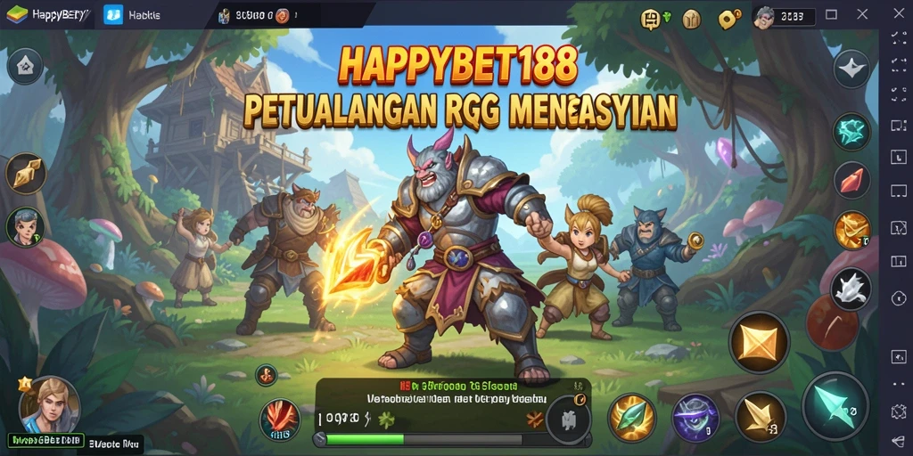 Tampilan utama gameplay RPG yang epic dan mendebarkan