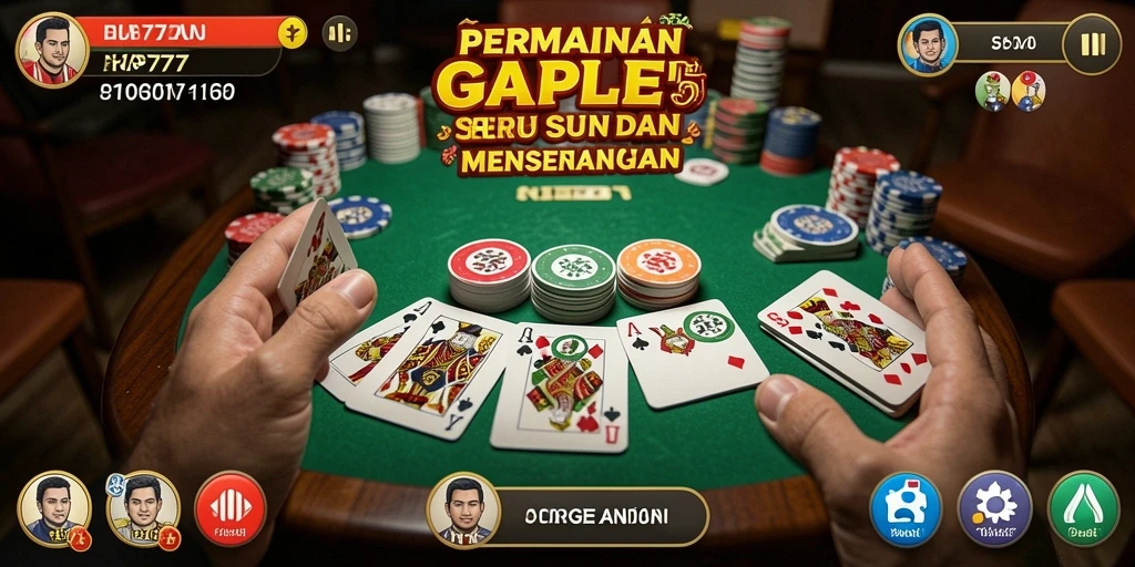 Gameplay seru HP777 dengan suasana Gaple yang kental.