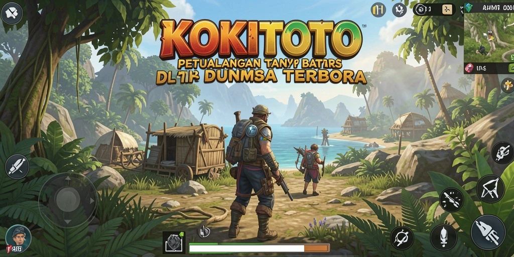 Screenshot KOKITOTO menampilkan keindahan dunia terbuka yang luas.